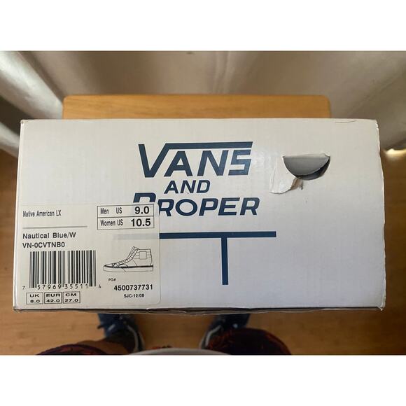 Vans Vault Native American XL Nautical Blue m9 w10.5 - Picture 14 of 14